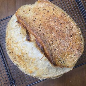 Everything but the bagel sourdough bread
