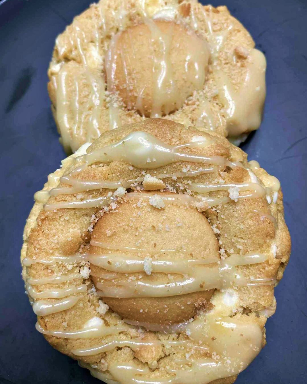 Banana Pudding Cookie by My Table of Three Bakery.