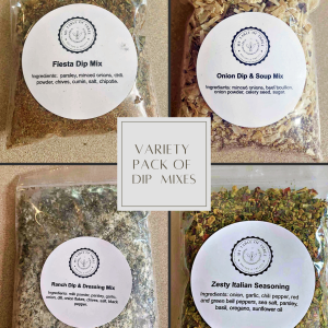 A phot of 4 Dip Mixes in a Variety Pack from My Table of Three