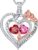 Iefil Rose Heart Necklace Gifts for Wife Women